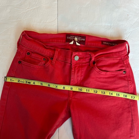 Lucky Brand Sweet’n Crop Red Jeans Size 26 / 2 - Picture 4 of 8